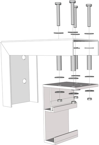iVisions QuickInstall Wand Afstand Beugel (set van 2 stuks)