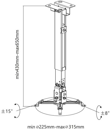 Basic Beamerbeugel B2G-2