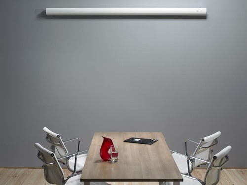 Een ingerold ProHD-Series projectiescherm ||