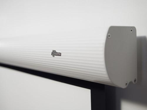 De aluminium behuizing van een Manual HD-Series projectiescherm ||