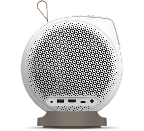 BenQ GV32 zijaanzicht aansluitingen