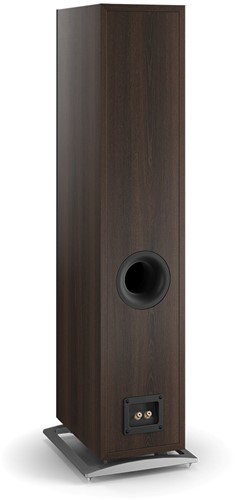 Dali Oberon 7 Dark Walnut Achteraanzicht schuin