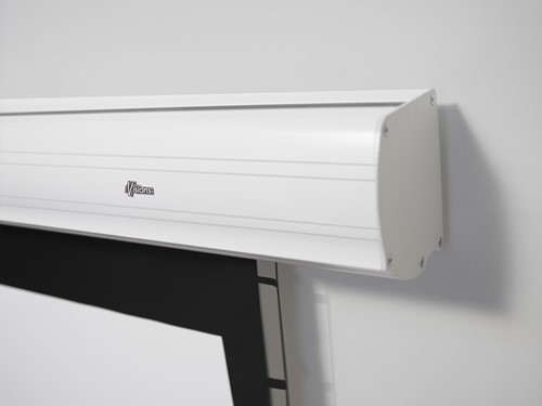 De aluminium behuizing van een ProHD+ Series projectiescherm ||