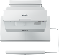 Epson EB-735Fi Vooraanzicht met optionele finger touch unit