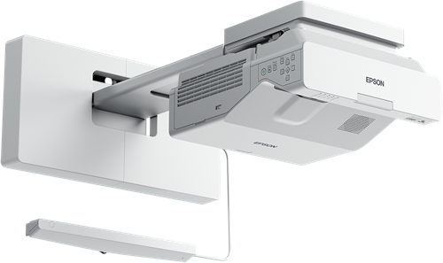 Epson EB-735Fi Vooraanzicht rechts met optionele finger touch unit