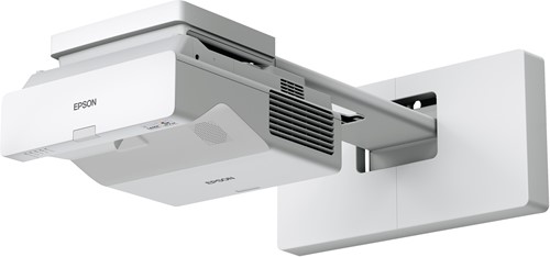 Epson EB-760W Vooraanzicht links met optionele beugel