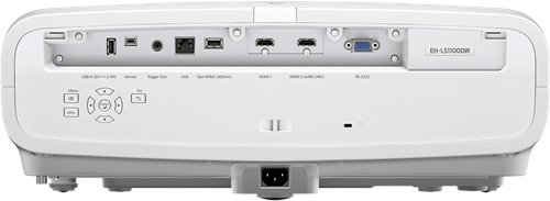 Epson EH-LS11000W Achteraanzicht aansluitingen