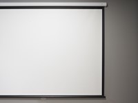 Manual L-Series: een handbediend projectiescherm voor grote projecties van presentaties of films ||
