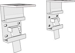 iVisions QuickInstall QI12 wand & plafond beugel (set van 2 stuks)