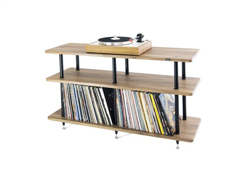 SolidSteel VL-3 vinylplaten opslag & Hi-Fi rack (zwart)