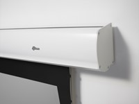 De aluminium behuizing van een Cinema 4K HighContrast projectiescherm ||